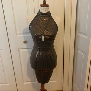 Krysta Python sequin dress
